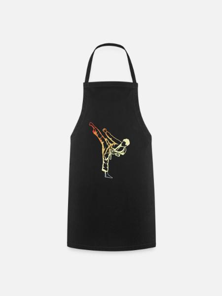Karate Junge Vintage Look - Kochschürze - Schwarz