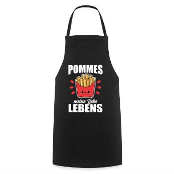 Pommes Pommesbuden Brater - Kochschürze - Schwarz - Vorne - AI Model Male 185 dark (185cm)