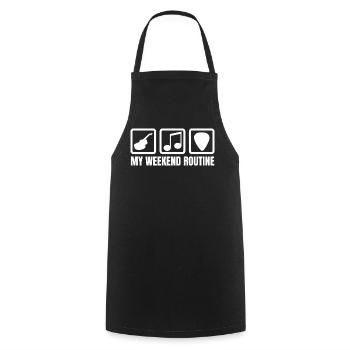 Guitar Player Weekend - Cooking Apron - black - Front - AI Model Male 185 dark (185cm)