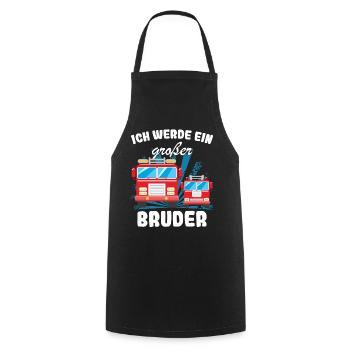 Annonce de la progéniture | Je serai un grand frère en 2027 - Tablier de cuisine - noir - Devant - AI Model Male 185 dark (185cm)