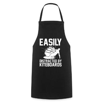 Kiteboarding - Easily distracted by Kiteboards - Cooking Apron - black - Front - AI Model Male 185 dark (185cm)