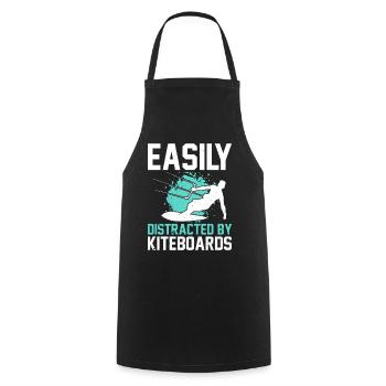 Kitesurfer - Easily distracted by Kiteboards - Cooking Apron - black - Front - AI Model Male 185 dark (185cm)
