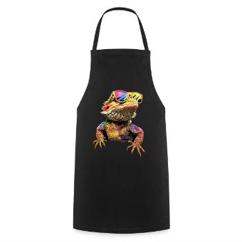 Bearded Dragon Lizard Bearded Dragon Cute Bearded Dragons - Cooking Apron - black - Front - AI Model Male 185 dark (185cm)