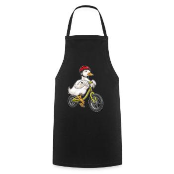 Vélo canard - Tablier de cuisine - noir - Devant - AI Model Male 185 dark (185cm)