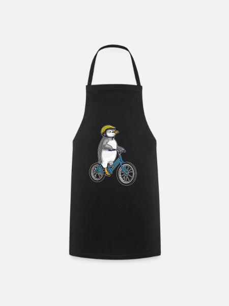 Pinguin Fahrrad - Kochschürze - Schwarz
