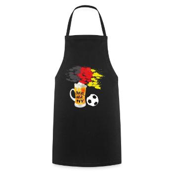 Football Germany - Cooking Apron - black - Front - AI Model Male 185 dark (185cm)