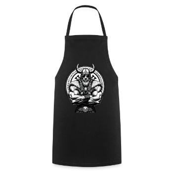 Norse Mythology Viking Warrior Valhalla - Cooking Apron - black - Front - AI Model Male 185 dark (185cm)