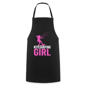 Kiteboarding Kitesurfer - Kitesurfing girl - Kochschürze - Schwarz - Vorne - AI Model Male 185 dark (185cm)