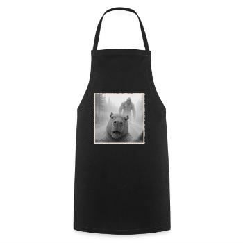 Capybara, Selfie, Bigfoot, Capybara Drôle - Tablier de cuisine - noir - Devant - AI Model Male 185 dark (185cm)
