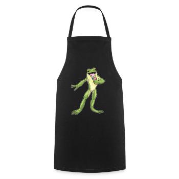 Frosch Waffeleis - Kochschürze - Schwarz - Vorne - AI Model Male 185 dark (185cm)