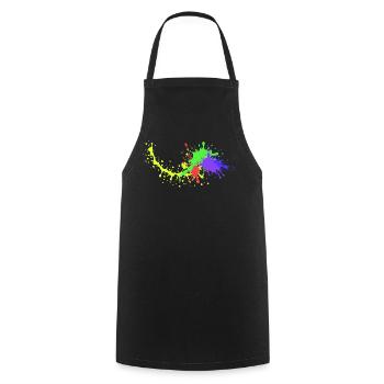 Colorful Party Design Underground - Cooking Apron - black - Front - AI Model Male 185 dark (185cm)