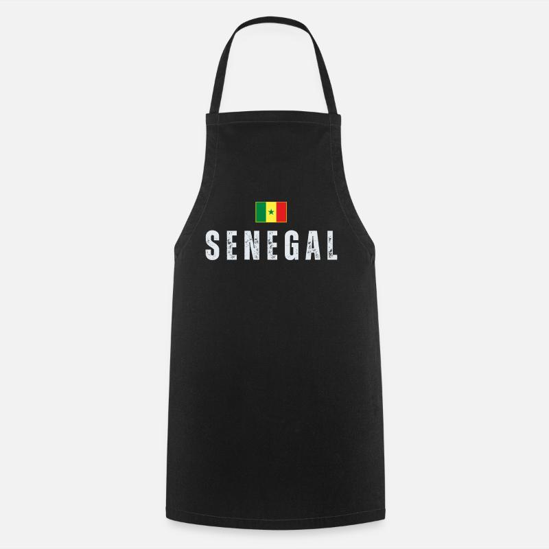 Drapeau sénégalais, fier Sénégalais - Tablier de cuisine - noir