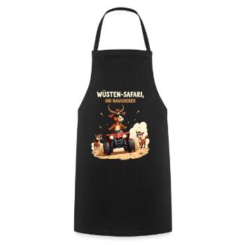 Deserts - Taurus - Cooking Apron - black - Front - AI Model Male 185 dark (185cm)
