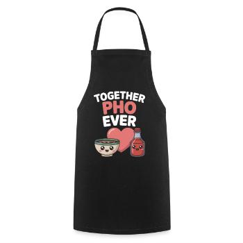 Together Pho Ever Vietnam Voyage Nouilles Soup Pho - Tablier de cuisine - noir - Devant - AI Model Male 185 dark (185cm)