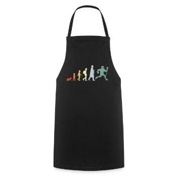 Evolution of a Lacrosse Player - Cooking Apron - black - Front - AI Model Male 185 dark (185cm)