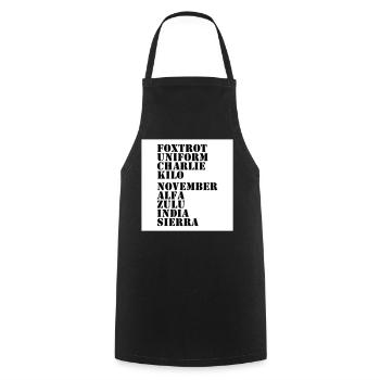 Contre les nazis - Tablier de cuisine - noir - Devant - AI Model Male 185 dark (185cm)