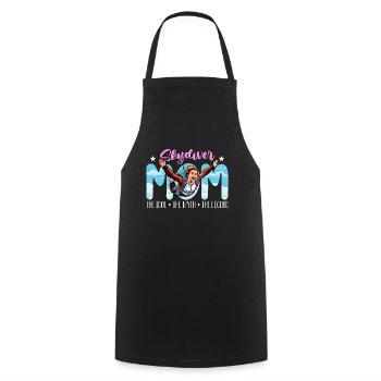 Skydiver Mom The Idol The Myth Loves Paragliding - Cooking Apron - black - Front - AI Model Male 185 dark (185cm)