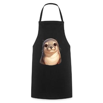 Lions de mer Lion de mer - Tablier de cuisine - noir - Devant - AI Model Male 185 dark (185cm)