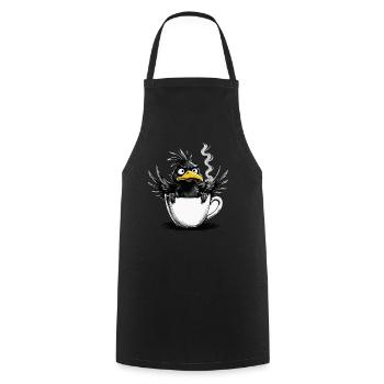 Vogel Keinen Bock Kaffee Bevor Du Fragst Nein - Kochschürze - Schwarz - Vorne - AI Model Male 185 dark (185cm)