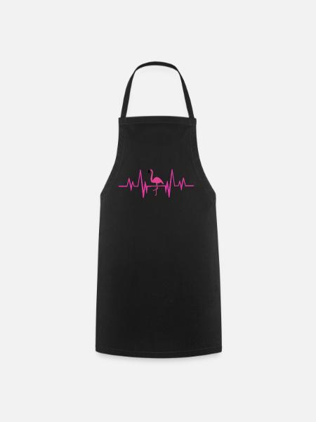 Battement de cœur des flamants roses - Tablier de cuisine - noir