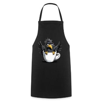 Bird don't want coffee before you ask no - Cooking Apron - black - Front - AI Model Male 185 dark (185cm)