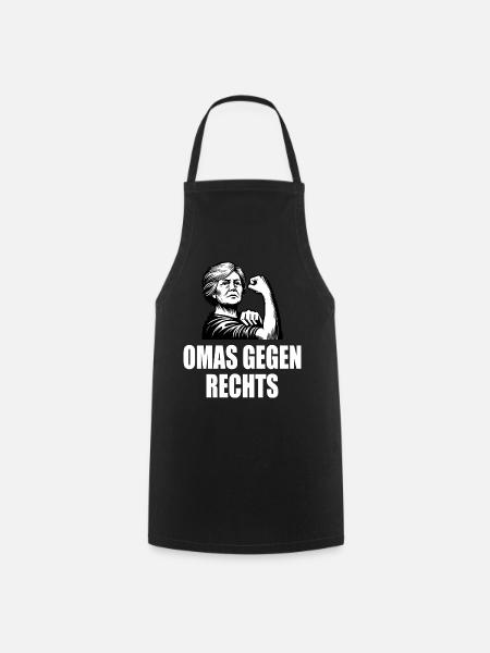 Omas gegen rechts - Kochschürze - Schwarz