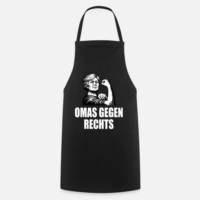 Omas gegen rechts - Kochschürze - Schwarz