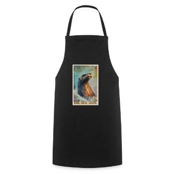 Sea Lions Sea Lion - Cooking Apron - black - Front - AI Model Male 185 dark (185cm)