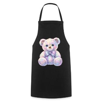 Coquette Ours Pailleté 🧸 - Tablier de cuisine - noir - Devant - AI Model Male 185 dark (185cm)