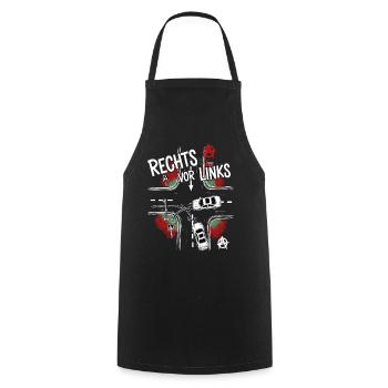 La droite avant la gauche contre l’anarchie dans la rue - Tablier de cuisine - noir - Devant - AI Model Male 185 dark (185cm)