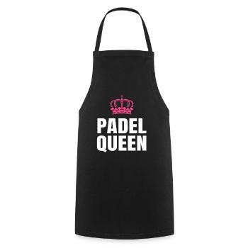 Reine du padel - Tablier de cuisine - noir - Devant - AI Model Male 185 dark (185cm)