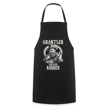 Grantler Dialectes bavarois Bavière - Tablier de cuisine - noir - Devant - AI Model Male 185 dark (185cm)