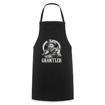 Grantler Grumpy Bavarian dialects Bavaria - Cooking Apron - black - Front - AI Model Male 185 dark (185cm)