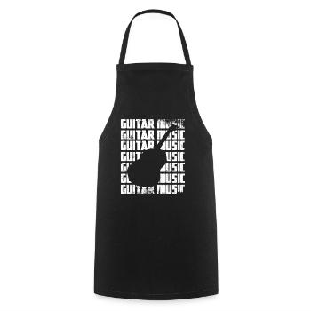 Funny guitar music - Cooking Apron - black - Front - AI Model Male 185 dark (185cm)
