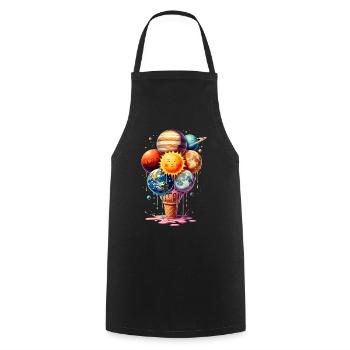 Cream Planet Waffle Cream Solar System - Cooking Apron - black - Front - AI Model Male 185 dark (185cm)