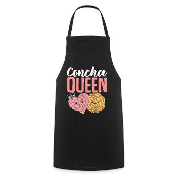 Concha Queen Cuisine hispanique Drôle Mexicain Sucré - Tablier de cuisine - noir - Devant - AI Model Male 185 dark (185cm)