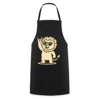 Rock 'n' Roar - Tablier de cuisine - noir - Devant - AI Model Male 185 dark (185cm)