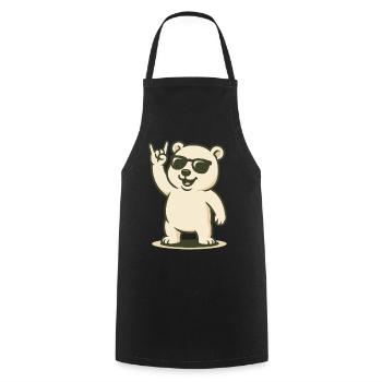 Rocker arctique - Tablier de cuisine - noir - Devant - AI Model Male 185 dark (185cm)