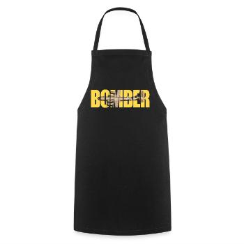B-29 Superfortress - Cooking Apron - black - Front - AI Model Male 185 dark (185cm)