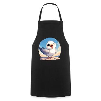 Mouettes Mouette - Tablier de cuisine - noir - Devant - AI Model Male 185 dark (185cm)