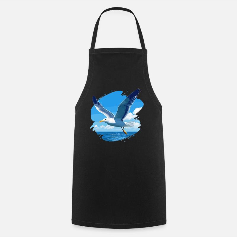 Seagulls Seagull - Cooking Apron - black