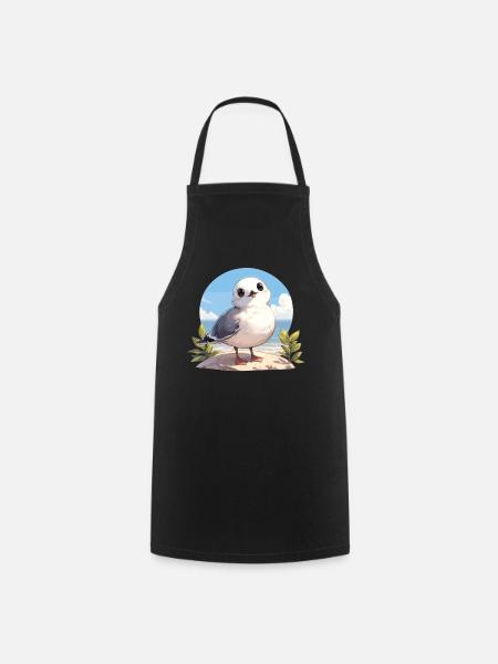 Möwen Möwe - Kochschürze - Schwarz