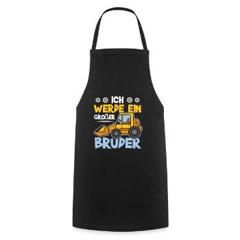 Nachwuchs Verkünden | Ich Werde Großer Bruder 2027 - Kochschürze - Schwarz - Vorne - AI Model Male 185 dark (185cm)