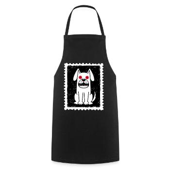 Ghost Dog - Cooking Apron - black - Front - AI Model Male 185 dark (185cm)