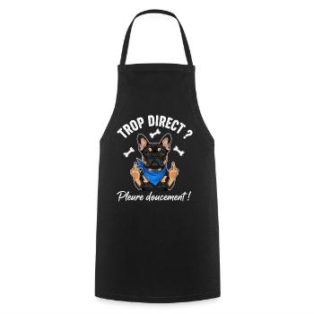 Coole Französische Bulldogge - Kochschürze - Schwarz - Vorne - AI Model Male 185 dark (185cm)