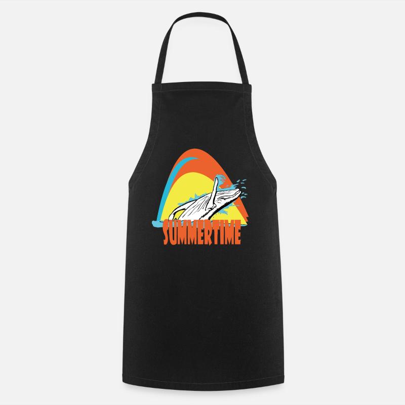 Baleine à bosse - Tablier de cuisine - noir