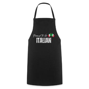 Stolzer Italiener, ich liebe Italien - Kochschürze - Schwarz - Vorne - AI Model Male 185 dark (185cm)