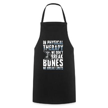 Physiothérapie Surmonter les limites avec l’attitude - Tablier de cuisine - noir - Devant - AI Model Male 185 dark (185cm)