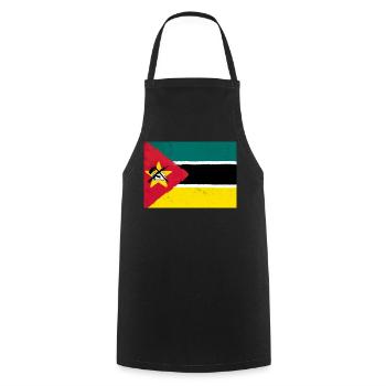 Flag of Mozambique - Cooking Apron - black - Front - AI Model Male 185 dark (185cm)