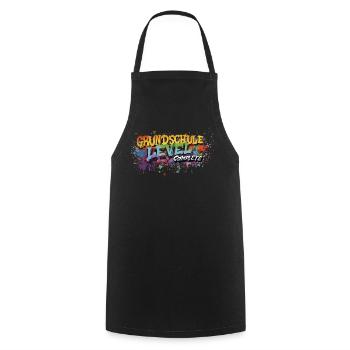 Grundschule Level Complete Graffiti Abschlussshirt - Kochschürze - Schwarz - Vorne - AI Model Male 185 dark (185cm)